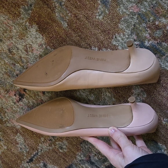 Nine West Blush Pink Kitten Heels Size 9 - Picture 4 of 4
